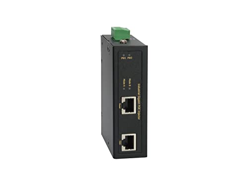 LevelOne IGP-0102 Industrial PoE-Injektor Adapter Gigabit Ethernet 802.3AT POE+, 36W, Power Iinput 12-56V DC von LevelOne