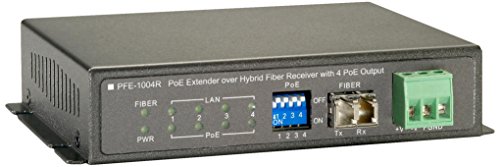 LevelOne PFE-1004R PoE Outdoor Extender Receiver Over Hybrid Fiber mit 4 PoE Augängen von LevelOne