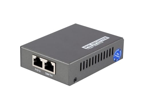 LevelOne Splitter POS-3000 1x GE/ 5~12V DC Gigabit PoE Plus Splitter/schwarz von LevelOne