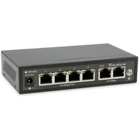 LevelOne Switch 6 Fast Ethernet-Ports mit 4 PoE-Ports 60W (FEP-0631) von LevelOne