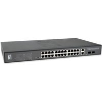 LevelOne Switch Web Smart 28 Gigabit Ethernet-Ports mit 24 PoE-Ports 375W, 2 Uplink Gigabit SFP, 2 Uplink Gigabit Ports LevelOne Switch Web Smart 28 Gigabit Ethernet-Ports mit 24 PoE-Ports 375W, 2 Uplink Gigabit SFP, 2 Uplink Gigabit Ports von LevelOne