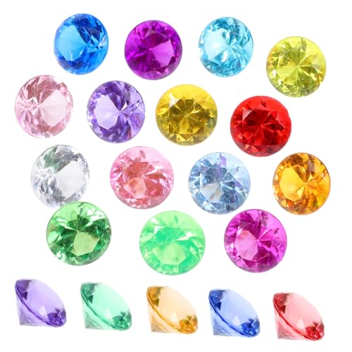 Levemolo 1 Satz Teiliges Bunte Simulation Diamanten Für DIY Basteln Tischdeko Vase Füller Hochzeitsfeier Schmucksteine Transparente Deko Steine 100 Stück von Levemolo