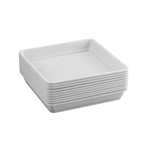 Levemolo 10 Stück -Chassis Pflanzenschale Pot Versuchen Square Pflanzer Tablett Form Untersetzer Für Pflanzen Drinnen Töpfe Im Freien Untertasse Eingetopft Anlage Container Weiß Levemolo 10 Stück -Chassis Pflanzenschale Pot Versuchen Square Pflanzer Tablett Form Untersetzer Für Pflanzen Drinnen Töpfe Im Freien Untertasse Eingetopft Anlage Container Weiß von Levemolo