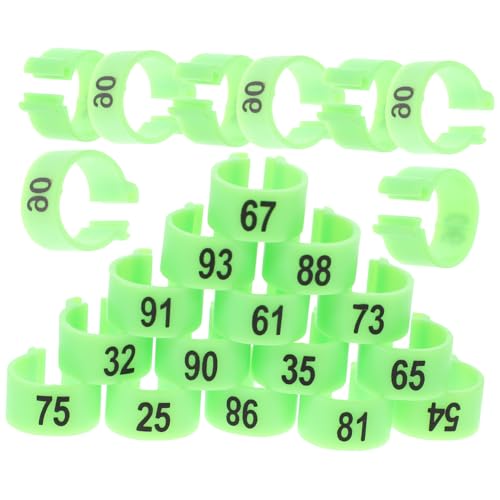 Levemolo 100 Stück Geflügel Fußringe Pigeon Leg Bands für Tauben Nummerierte Beinringe Leicht und Robust für Brieftauben und Hausgeflügel Levemolo 100 Stück Geflügel Fußringe Pigeon Leg Bands für Tauben Nummerierte Beinringe Leicht und Robust für Brieftauben und Hausgeflügel von Levemolo