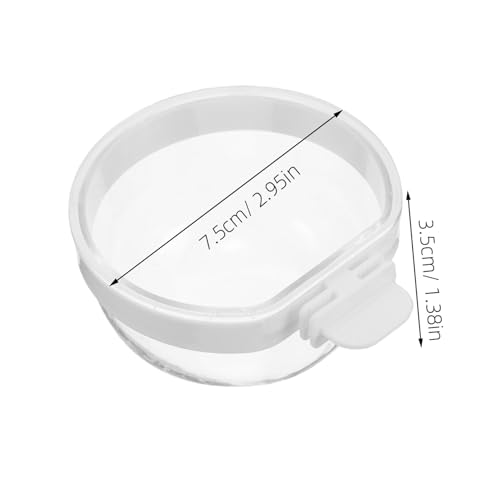 Levemolo 12 Stück Teiliges Vogel Futternapf aus Transparentem Kunststoff Abnehmbar Antispill Wasserspender für Papageien Sittiche Wellensittiche und Kleine Vögel Wiederverwendbar von Levemolo