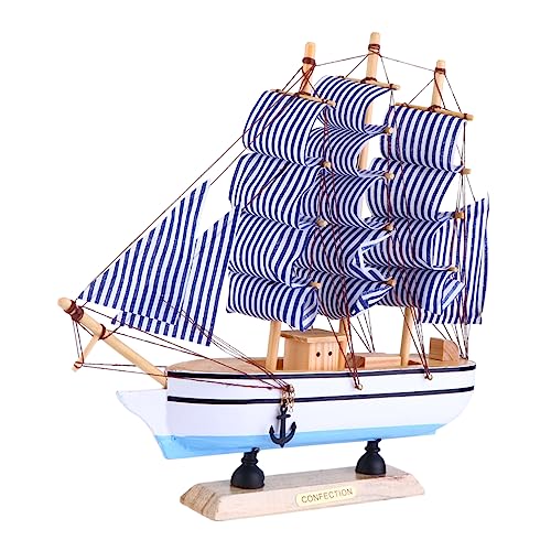 Levemolo Holz Segelschiff Modell Maritimer Wohnkultur Segelboot Handwerk Vintage Dekoration Hausbar Ornament Für Geburtstag Weihnachten von Levemolo