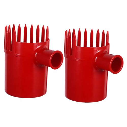 Levemolo 2 Stück Beerenerntewerkzeug mit Ergonomischem Griff Leichtes Kunststoff-erntegerät für Blaubeeren und Kleine Früchte Präzises Sammeln im Garten und Outdoor Rot von Levemolo