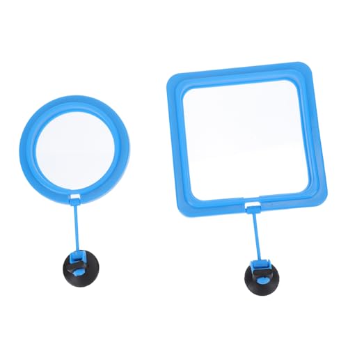 Levemolo 2 Stück Futterring für Aquarium Schwimmende Fischfutterhalter Quadratisch und Rund Leichter Langlebiger Fischfutterring für Gezielte Fütterung im Teich und Fischbecken von Levemolo