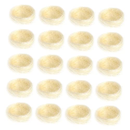Levemolo 20 Stück Künstliche Vogelnester aus Hochwertigem Garn Dekorative Tisch Festdekoration für Ostern Fotorequisiten und Natürliche Wohnaccessoires Langlebig und Vielseitig Einsetzbar von Levemolo