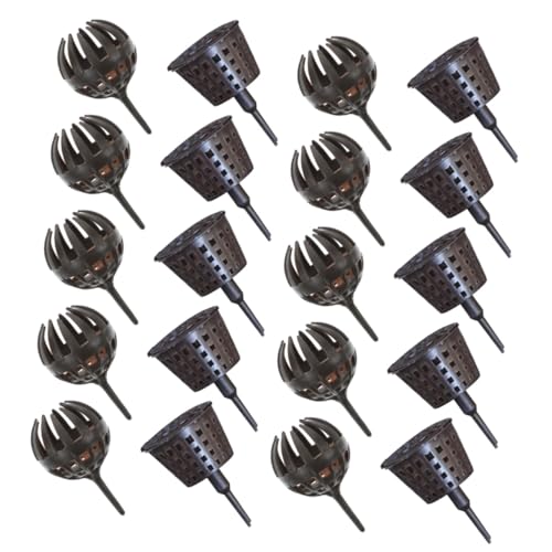 Levemolo 20 Stück Teiliges Bonsai Düngerkörbchen aus Kunststoff mit Spitze Praktische Pflanzendünger Box für Gartennutzung Schützt Dünger vor Vögeln und Wind für Topfpflanzen und Kleine von Levemolo