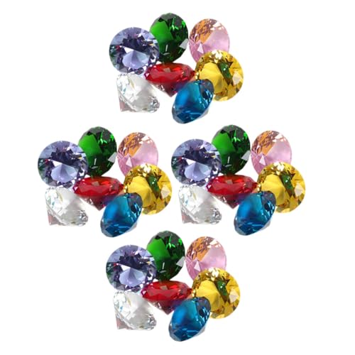 Levemolo 200 Stück Diamanten Bunte Party Favor Deko Edelsteine Kristall Schmucksteine für Tisch Vasenfüllung und Schatzsuche Zubehör von Levemolo