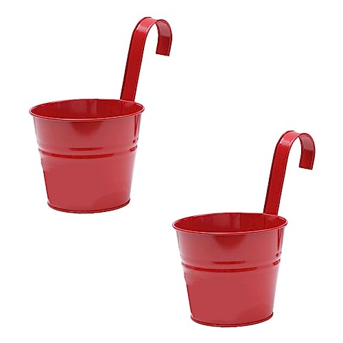 Levemolo 2 Stücke Hängende Blumentöpfe Eisen mit Abnehmbaren Haken Großer Pflanzenbehälter für Garten und Innenbereich für Fenster Balkone und Zäune Levemolo 2 Stücke Hängende Blumentöpfe Eisen mit Abnehmbaren Haken Großer Pflanzenbehälter für Garten und Innenbereich für Fenster Balkone und Zäune von Levemolo