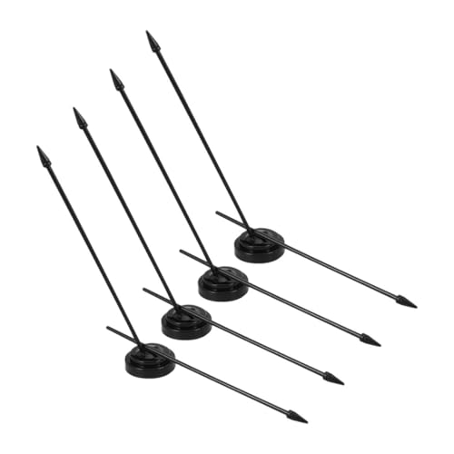 Levemolo 4 Stück Flaggenhalter Schwarz Stabiler Tischflaggenständer für Innen Einfache Befestigung Gerade Hissstange für Büro Schreibtisch Dekoration Events von Levemolo