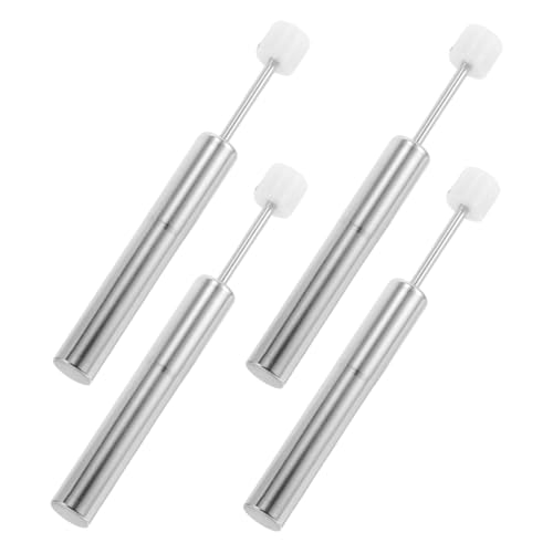 Levemolo 4 Stück Mülleimer Dämpfer aus Edelstahl Hydraulischer Soft-close Mechanismus Geräuscharm Stoßabsorbierend Kompakter Ersatz für Mülltonnendeckel Einfache Diy-installation Langlebig von Levemolo