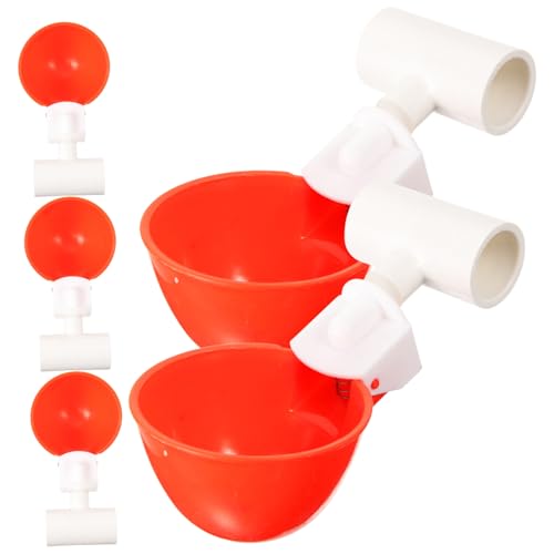 Levemolo 5 Sätze Automatische Geflügeltränke Langlebige Kunststoff Wasserspender Frostbeständig Installieren Geeignet für Hühner Enten Tauben und Anderes Geflügel Praktisches Tränksystem von Levemolo