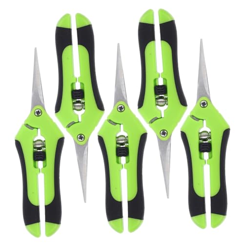 Levemolo 5 Stück Teiliges Gartenscheren Kunststoffgriff Rostfreie Edelstahlklingen Robuste und Langlebige Gartenpflanzenschere für Präzises Beschneiden von Ästen Blumen und Obstbäumen Levemolo 5 Stück Teiliges Gartenscheren Kunststoffgriff Rostfreie Edelstahlklingen Robuste und Langlebige Gartenpflanzenschere für Präzises Beschneiden von Ästen Blumen und Obstbäumen von Levemolo