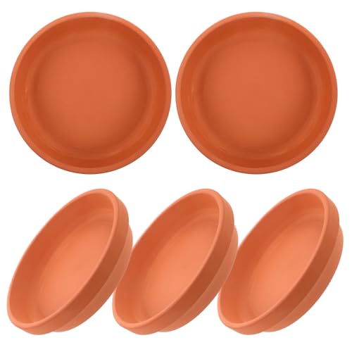 Levemolo 5 Stück Teiliges Terrakotta Pflanzenteller mit Abflussloch Runde Rote Untersetzer Stabile Pflanzschalen für Innen und Außen Luftdurchlässig Wasserauffangend Pflegeleicht Levemolo 5 Stück Teiliges Terrakotta Pflanzenteller mit Abflussloch Runde Rote Untersetzer Stabile Pflanzschalen für Innen und Außen Luftdurchlässig Wasserauffangend Pflegeleicht von Levemolo