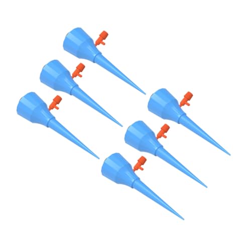 Levemolo 6 Stück Automatisches Bewässerungssystem mit Einstellbarem Wasserdurchfluss und Schalter Konstante Druckregulierung Langlebige Pp bewässerungskegel für Garten und Zufällige Farbe von Levemolo