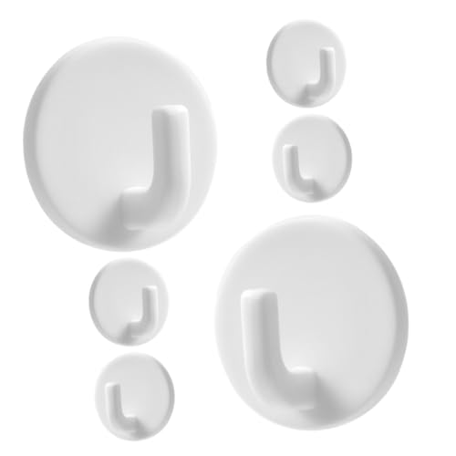 Levemolo 6 Stück Selbstklebende Wandhaken Kleiner Klebehaken Rund Stark Haftend Für Bad Küche Schlafzimmer Handtuchhalter Kleidungshaken Ohne Bohren Platzsparend von Levemolo