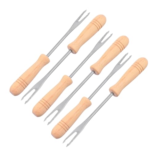 Levemolo 6 Stück Teiliges Maiskolbenhalter aus Rostfreiem Edelstahl Wiederverwendbare Spülmaschinenfeste Mais-spieße mit Holzgriff Hitzebeständig und Langlebig für Fondue Grill Levemolo 6 Stück Teiliges Maiskolbenhalter aus Rostfreiem Edelstahl Wiederverwendbare Spülmaschinenfeste Mais-spieße mit Holzgriff Hitzebeständig und Langlebig für Fondue Grill von Levemolo