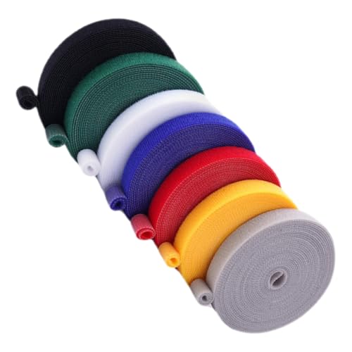 Levemolo 7 Stück Teiliges Nylon Pflanzenbinder Selbstklebende Kabel und Drahtbinder in Farben Robust und Vielseitig für Garten Baumschnitt und Kabelmanagement von Levemolo