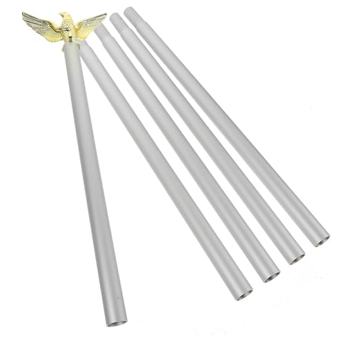 Levemolo Aluminium Fahnenmast Set Teleskop Gartenfahnenstab Rostfrei Windbeständig für Außenbereich und Balkon Wetterfester Flaggenmast für Saison Feiertagsflaggen von Levemolo