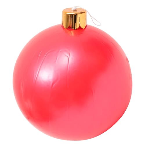 Levemolo Aufblasbare Weihnachtskugel PVC Groß Wetterfeste Outdoor-deko mit Zubehör Robuste Festivaldekoration für Garten und Veranda von Levemolo