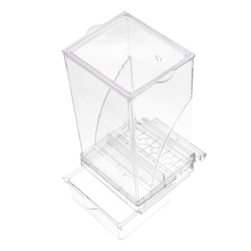 Levemolo Automatischer Vogelfutterspender Transparent Robust Für Kleine Vögel Mit Abnehmbarem Deckel Einfach Zu Befüllen Montieren Vogelhaus Futterautomat Für Wellensittiche Papageien von Levemolo