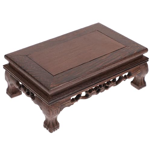 Levemolo Blumenständer aus Hochwertigem Hartholz Chinesischer Stil Langlebige Holzblumentopf-Basis Glatte Oberfläche Kompakter Blumentopfständer für Innenräume Praktisches von Levemolo