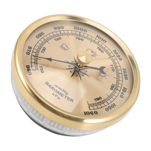Levemolo Einstellbares Aneroid-barometer für Zuhause Multifunktional Präzise Luftdruckmessung Robustes Metall Kunststoffgehäuse Einfache Wand Tischmontage Professionelles Raumbarometer von Levemolo