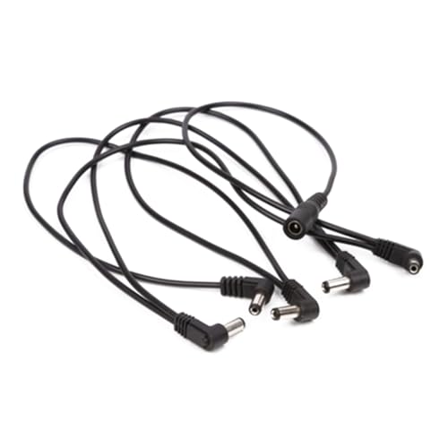 Levemolo Fach Rechtwinkliges Daisy-chain-netzkabel für Gitarren Bass-effektpedale Langlebiges Stromkabel mit Federgespannten Steckern Geeignet für Pedale Geräuschisolierend Übersichtliche von Levemolo