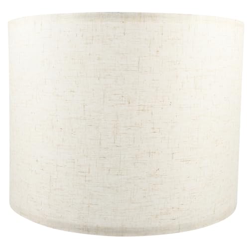 Levemolo Halbrunder Leinen-lampenschirm für Tisch Stehlampe Natürliche Stoffabdeckung Sanfte Lichtstreuung Dekoratives Design Geeignet für Schlafzimmer und Wohnzimmer von Levemolo