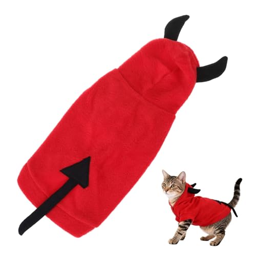 Levemolo Halloween Haustierkostüm Teufelsverkleidung für Hunde Angenehmes Warmes Material Bequemes Design Leicht Anzuziehen für Welpen und Kleine Hunde Geeignet für Halloween und Levemolo Halloween Haustierkostüm Teufelsverkleidung für Hunde Angenehmes Warmes Material Bequemes Design Leicht Anzuziehen für Welpen und Kleine Hunde Geeignet für Halloween und von Levemolo