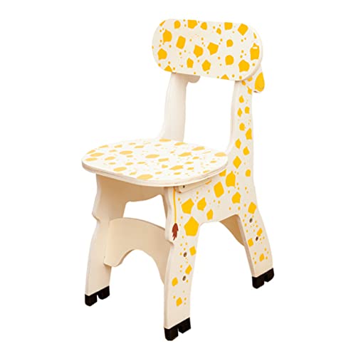 Levemolo Holz Giraffenstuhl für Stabiler Rückenstuhl aus Massivem Holz für Frühe Bildung im Kinderzimmer oder Spielzimmer Sicher und Einfach zu Montieren von Levemolo