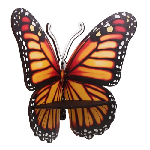 Levemolo Holz schmetterling Eckregal Wandmontage Wand deko Kristall Akzent Dekorativer Wandhalter Für Schlafzimmer Wohnzimmer Küche Badezimmer von Levemolo