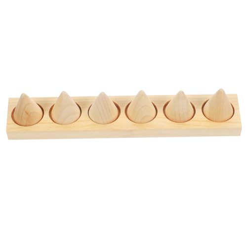 Levemolo Holzringhalter Kegelform Schmuckständer Ringorganizer aus Leichtem Langlebigem Holz Praktisch für Eheringe und Schmuckpräsentation mit Glatter Oberfläche und Feiner Verarbeitung von Levemolo