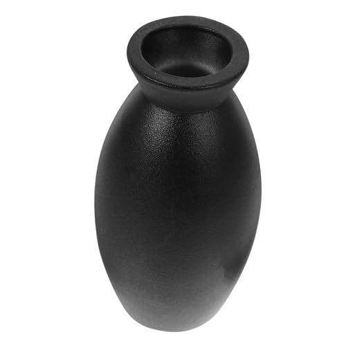Levemolo Keramik Blumen Vase Schwarz für Frische und Getrocknete Blumen Tischdekoration Rustikale Hydroponische Blumenvase Modernes Chinesisches Landhausstil Wohnaccessoire von Levemolo