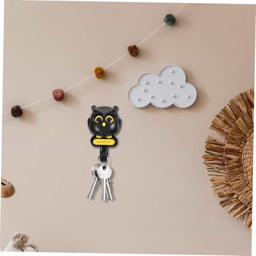 Levemolo Klebehaken ohne Bohren Cartoon Eule Wandhaken für Schlüssel Kleine Wandhaken für Küche Schlafzimmer Kinderzimmer Dekor Multifunktional und Installieren von Levemolo
