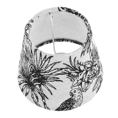 Levemolo Kleiner Lampenschirm Bestickter Stoff Tropisches Muster Robuster Metallrahmen Kompatibel mit Fass Lampenschirme für Tisch Wand Deckenleuchten Boho Vintage Stil von Levemolo