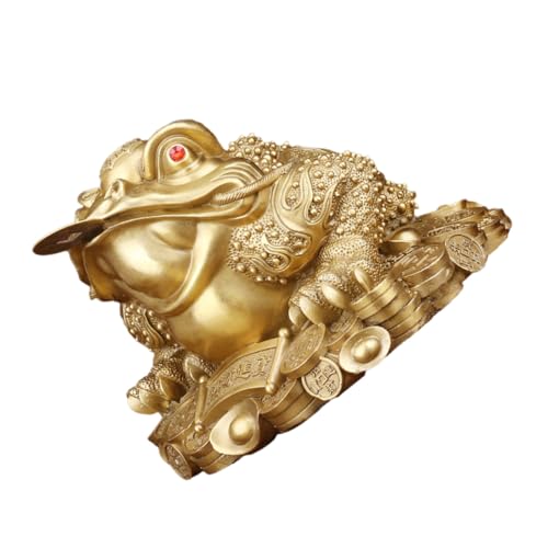 Levemolo Messing dreibein geldkröte Feng Shui Toad Ornament für Schreibtisch Dekoration Antike Wohlstandsfigur Glücksbringer für Büro und Zuhause Levemolo Messing dreibein geldkröte Feng Shui Toad Ornament für Schreibtisch Dekoration Antike Wohlstandsfigur Glücksbringer für Büro und Zuhause von Levemolo