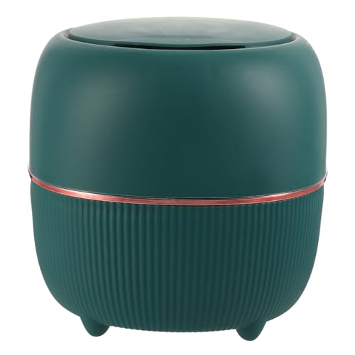 Levemolo Mini Desktop Müllbehälter mit Flip deckel aus Geruchsneutralem Kunststoff Kompakt und Robust für Büro Wohnzimmer Schlafzimmer zur Praktischen Aufbewahrung Kleiner Abfälle von Levemolo
