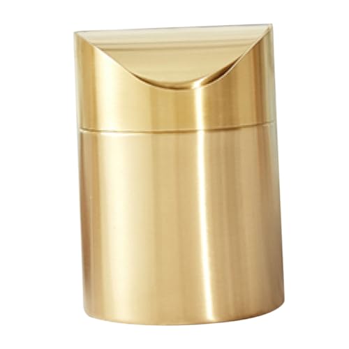 Levemolo Mini Edelstahl Mülleimer mit Deckel Kompakter Tischabfalleimer für Büro Auto und Küche Geruchsdicht Platzsparend Eleganter Goldfarbener Abfallbehälter für Schreibtisch und Levemolo Mini Edelstahl Mülleimer mit Deckel Kompakter Tischabfalleimer für Büro Auto und Küche Geruchsdicht Platzsparend Eleganter Goldfarbener Abfallbehälter für Schreibtisch und von Levemolo