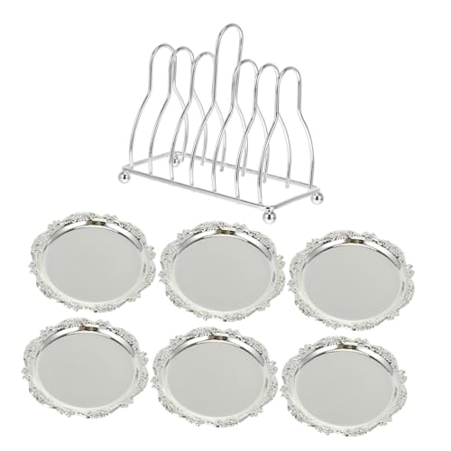 Levemolo Retro Zinklegierung Untersetzer mit Halter Teiliges Cocktail Tischmatten Robustes Vielseitiges Getränkezubehör für Zuhause Bar Hotel und Festliche Dekoration Levemolo Retro Zinklegierung Untersetzer mit Halter Teiliges Cocktail Tischmatten Robustes Vielseitiges Getränkezubehör für Zuhause Bar Hotel und Festliche Dekoration von Levemolo