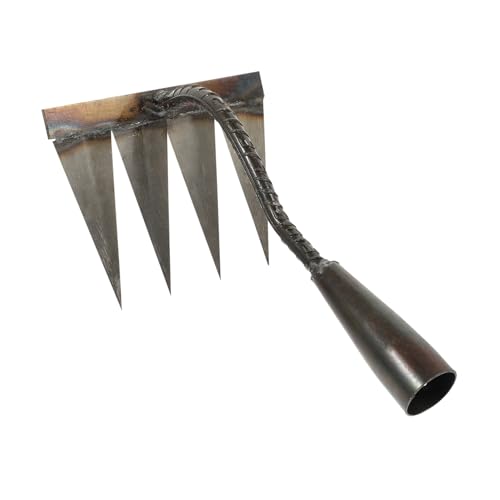 Levemolo Robuster Gartenrechen aus Unkrautrechen zum Lockern von Erde und Jäten Vielseitiges Gartengerät für Beet und Landwirtschaft Effizientes Bodenbearbeitungswerkzeug von Levemolo