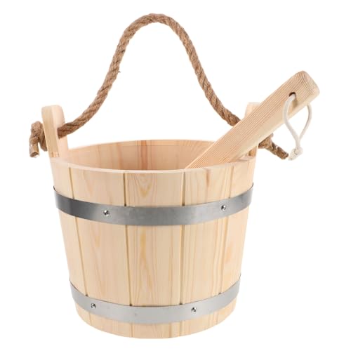Levemolo Sauna Eimer mit Schöpfkelle Hitzebeständig Multifunktional für Dampfbad und Wellness Natürlich Vielseitig für Sauna Dusche und Gartenpflege Levemolo Sauna Eimer mit Schöpfkelle Hitzebeständig Multifunktional für Dampfbad und Wellness Natürlich Vielseitig für Sauna Dusche und Gartenpflege von Levemolo
