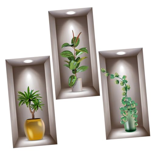 Levemolo Selbstklebender Wandsticker Fake Window Potted Plant Grünpflanze Wanddeko Schlafzimmer Wohnzimmer Wandtattoo Lebensecht und Einfach Anzubringen für Ästhetische Raumgestaltung Levemolo Selbstklebender Wandsticker Fake Window Potted Plant Grünpflanze Wanddeko Schlafzimmer Wohnzimmer Wandtattoo Lebensecht und Einfach Anzubringen für Ästhetische Raumgestaltung von Levemolo