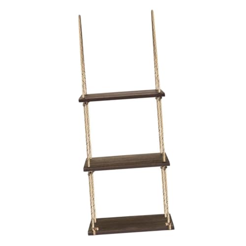 Levemolo Stöckiges Hängendes Wandregal aus Antikem Kiefernholz Robustes Holz Wandboard für Wohnzimmer Schlafzimmer Küche Platzsparendes Wandaufbewahrungssystem Dekoratives Regal für von Levemolo