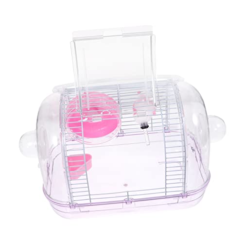 Levemolo Transparenter Hamsterkäfig Tragbarer Kleintierkäfig mit Belüftung Sicherer Outdoor Transportkäfig für Hamster Rennmäuse Igel und Kleine Haustiere Robust und Komfortabel von Levemolo