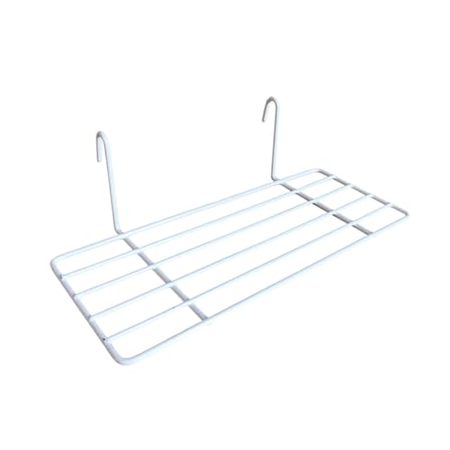 Levemolo Weißes Drahtgitter-wandregal mit Geradem Fach Stapelbarer Wand-Organizer für Wohnzimmer Schlafzimmer Praktisches Hängeregal für Küche Bad mit Zusätzlichem Stauraum von Levemolo