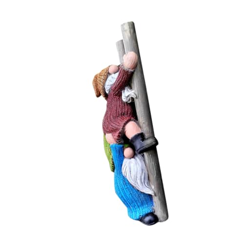 Levemolo Wetterfeste Gartenzwerg Figur aus Harz Kletternder Gartenzwerg Deko für Garten Terrasse Grünfläche und Lustige Gartenfigur für Außenbereich und Gartendekoration Levemolo Wetterfeste Gartenzwerg Figur aus Harz Kletternder Gartenzwerg Deko für Garten Terrasse Grünfläche und Lustige Gartenfigur für Außenbereich und Gartendekoration von Levemolo